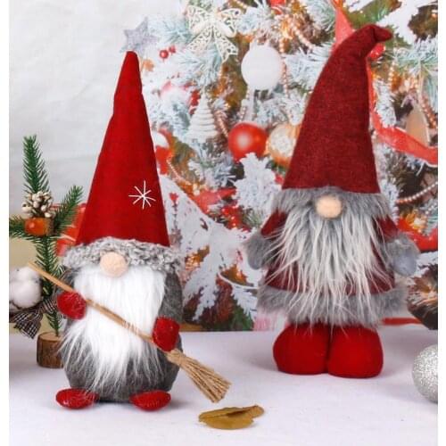 Christmas Dolls Faceless Gnome Santa Christmas Tree Hanging Ornament Decoration For Home Pendant Gifts Ornaments Party Supplies