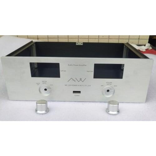 AW vu meter series/subwoofer amplifier/power amplifier /class d /tube amplifier/amplificador audio/hifi case (W435*H140*D311)