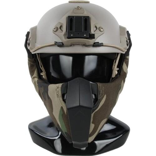New Type Tactical Mandible Guide Rail Connection Half Face ma sk for OC Highcut Helmet TMC-2889-MTP/WL