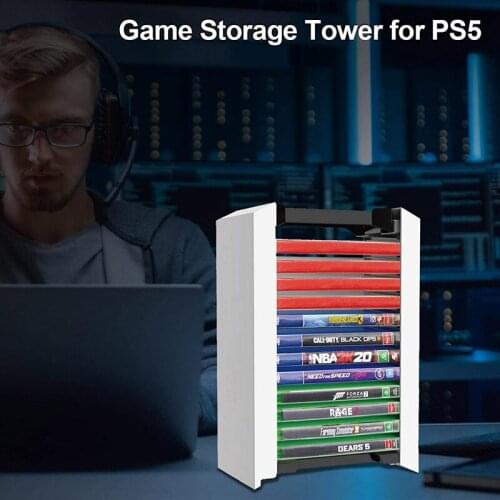 Vertical Stand Game Card Box Storage Stand Game Accessories for PS5 Xbox One Switch Blue-Ray Gaming Disk Stable Organizer Tower