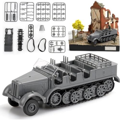 ViiKONDO Military model 1/72 WWII Germanys semi tracked armored transport vehicle model simulation military combat vehicle toy
