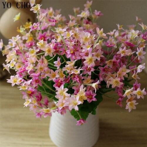 YO CHO 80 heads wedding bridal bouquet supplies christmas decoration flower wholesale wedding orchid artificial flower garland