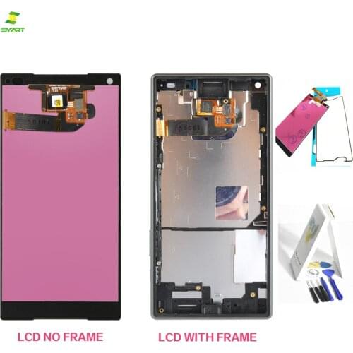 Z5 compact lcd 4.6" For Sony Xperia Z5 Compact mini E5803 E5823 LCD Display Digitizer Touch Screen Black Color z5 compact screen