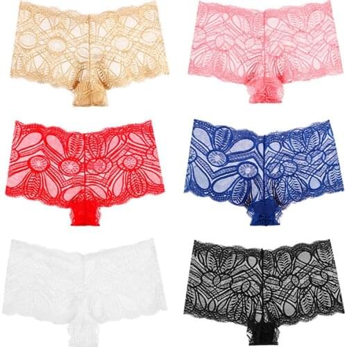 Womens Underwear Lace Panties Sexy Lingerie Casual Briefs Set Seamless Boyshort Female Underpants Lace Thong Intimates