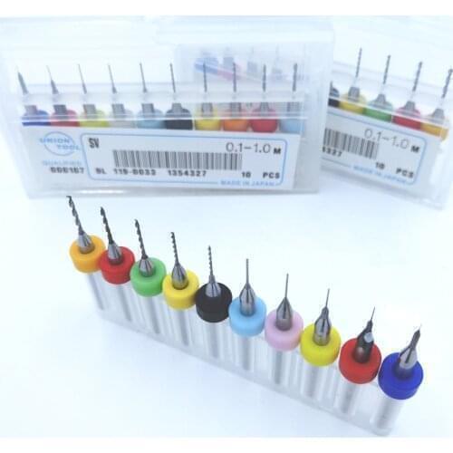 10Pcs 0.1 0.11 0.12 0.15 0.2 0.25 0.3 0.35 mm PCB Mini Drill Bit tungsten steel carbide for print circuit board cnc Bits Machine