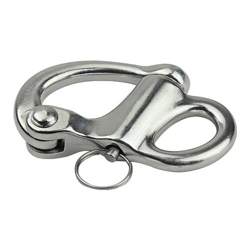 10PCS/LOT 304 Stainless Steel 35MM Quick Release Fixed Bail Snap Shackle With Ring
