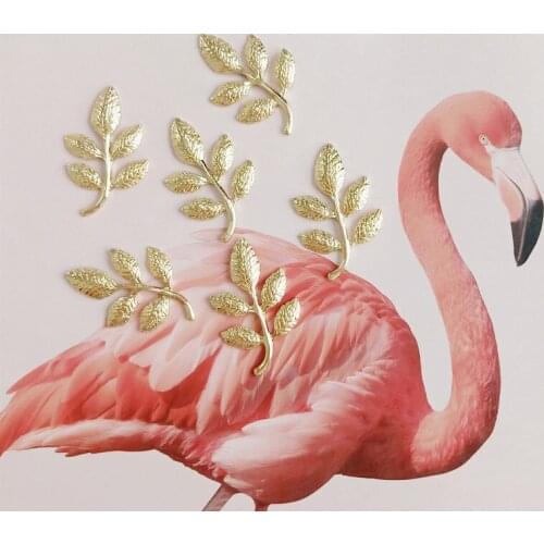 10pcs/lot Alloy Creative Gold Leaf Buttons Pendants Ornaments Jewelry Earrings Choker Hair DIY Jewelry Accessories Handmade