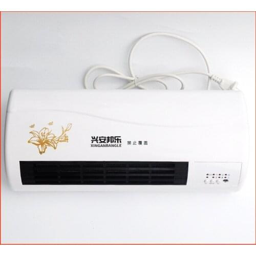1000W Household fan heater Wall-mounted small warm air blower Portable Timing heater with remote control