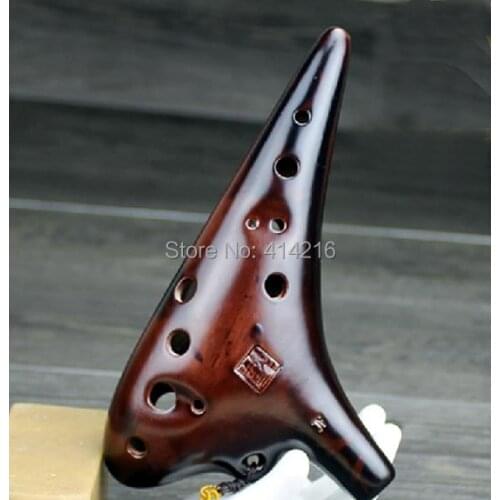 12 holes smoked burn Vintage AC flute Ocarina ALTO c music instrument great sound china famous brand