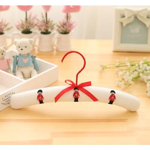 5pcs/lot 31cm childrens embroidered butterfly cloth clothing rack sponge baby clothing store for family clothes small soldier