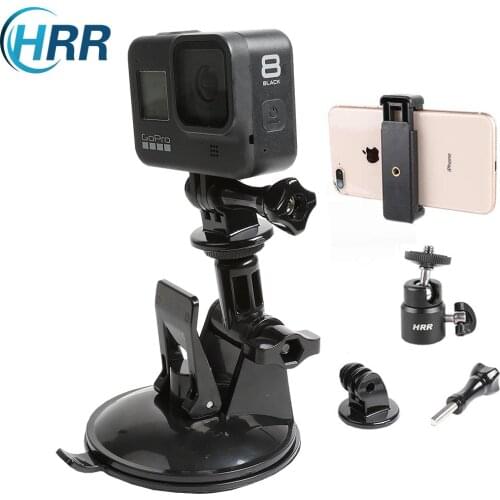 Car Suction Cup Mount for iPhone Samsung Smartphone Gopro Hero 9/8/7/6/5/4 Session Max Insta360 ONE R X X2 DJI Action Cameras