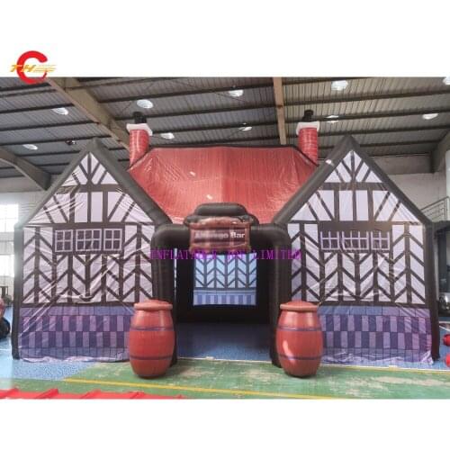 Free air ship to door! 10x5x5m/33x17x17ft Cheap inflatable party pub tent, outdoor inflatable bar cabin house for sale