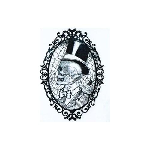 Cobweb Skull Clear Stamp for Scrapbooking Transparent Silicone Rubber DIY Photo Album Decor 883