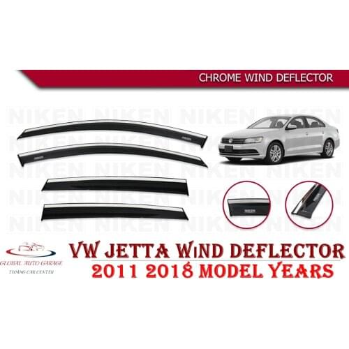 For VOLKSWAGEN JETTA Chrome Rain Wind Deflector 2011-2018 Sunshade Curtains Car Windshield Auto Accessory Universal Body kit