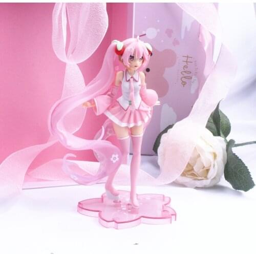 2020 New 15cm Anime Miku Hatsune Pink Sakura Ghost Miku PVC Action Figures Girls Model Toys Collecting New Year Gifts for Girls