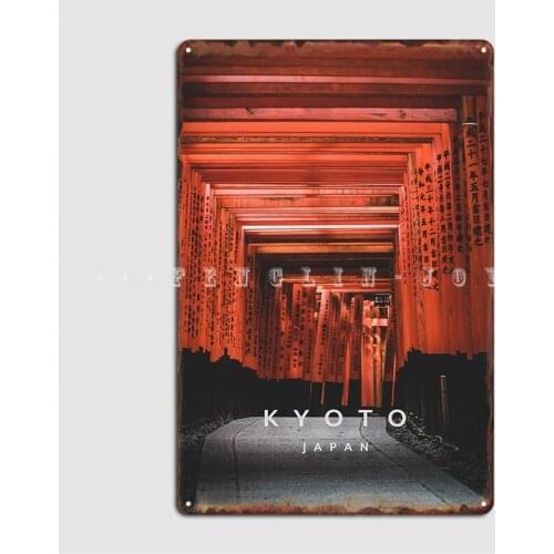 Fushimi Inari Kyoto Poster Metal Plaque Pub Create Bar Cave Wall Decor Tin Sign Poster