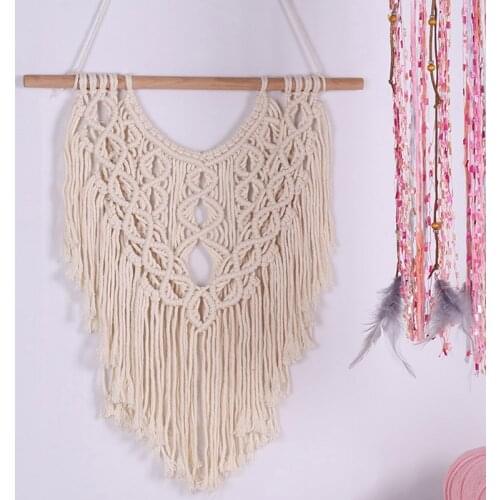 Macrame Tapestry Wall Hanging Bohemian Chic Handicrafts Woven Tapestry Modern Boho Living Room Bedroom Wall Decoration