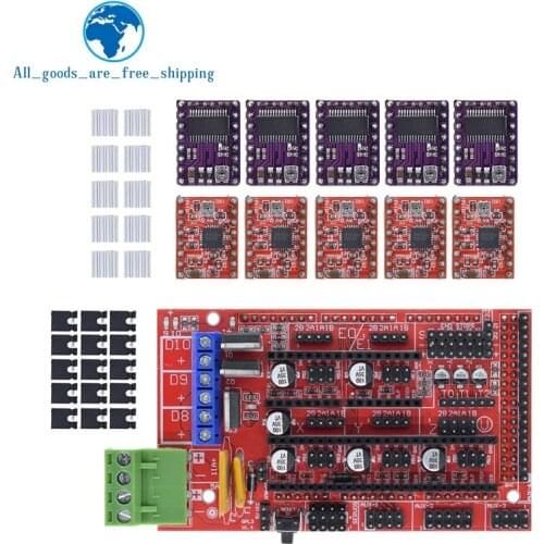 RAMPS 1.4 3D printer kit control panel printer Control With 5Pcs A4988 Or DRV8825 Driver module for 3D Printer