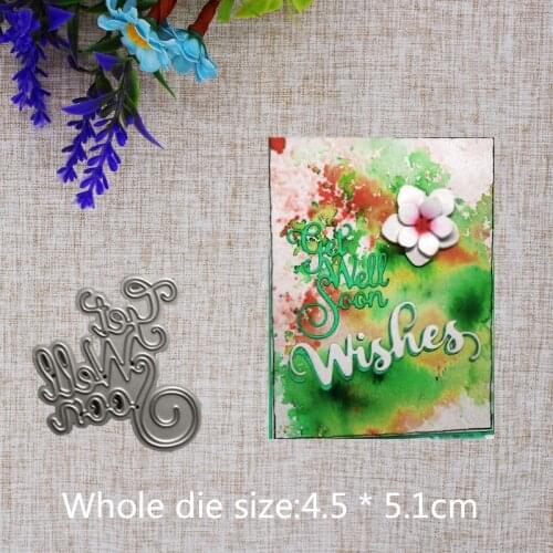 Get well soon letter metal Cutting Dies New for Craft Dies Scrapbooking for Card Making Album Embossing Paper Stencil Decor