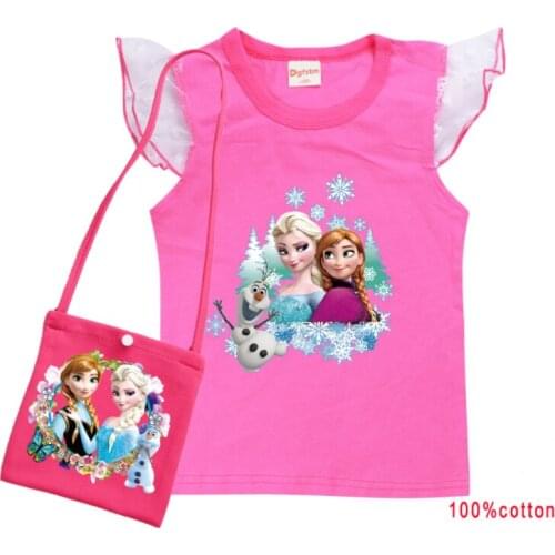 Cute T Shirts for Girls Frozen Elsa T Shirt Girls/Boys Funny Baby Clothes Kids Summer Tshirt Children Clothing Kids Costume Top