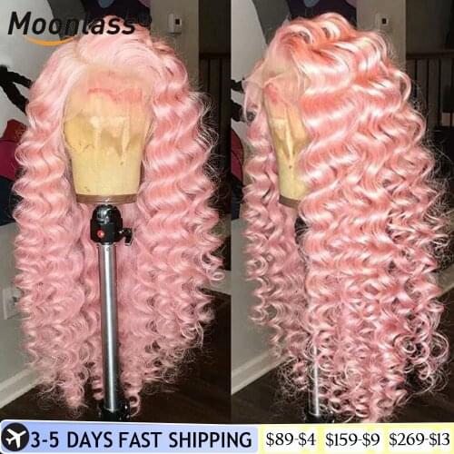 Розовые парики Moonlass China At AliExpress