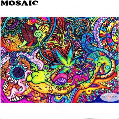 Mosaic,5d diy diamond embroidery colorful mandala flowers diamond painting cross stitch full square drill home art B45