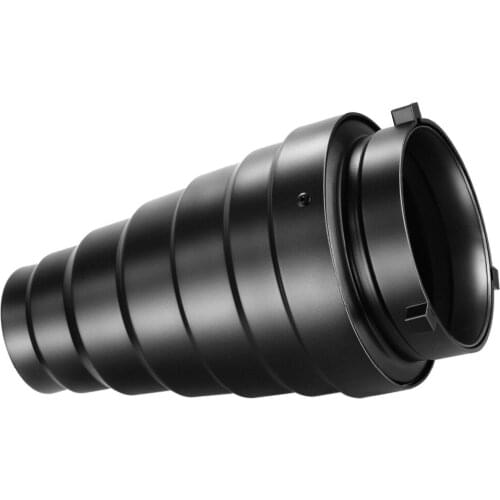 Neewer Large Aluminium Alloy Conical Snoot Kit with Honeycomb Grid and 5 Pieces Color Gel Filters for Bowens Mount Studio