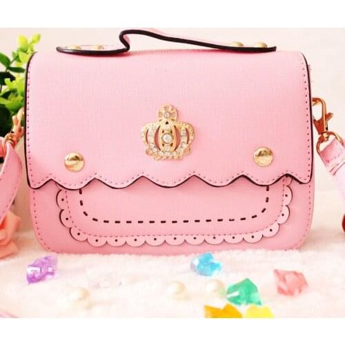 New baby bag Messenger bag fashion cute crown girl princess handbag