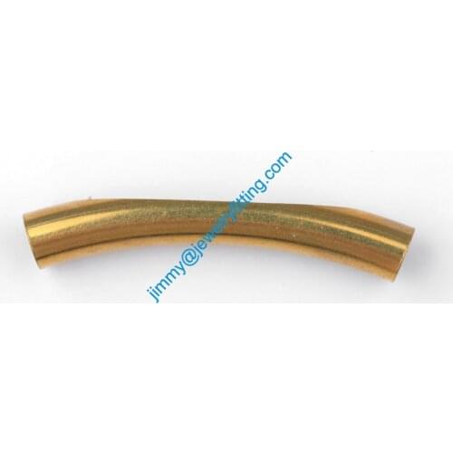 2013 New Jewelry findings Raw Brass opened Bent Tubing tube spacer tube beads for bracelet 7*45mm