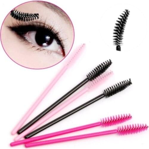 Wholesale 50PCS Disposable Eyelash Brush Mascara Wands Applicator Wand Brushes Eyelash Comb Brushes Spoolers Makeup Tool Kit