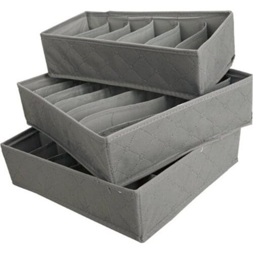 3pcs/set Multifunctional Clothes Socks Bra Ties Underwear Storage Boxes Organizer Container Home Outdoor Tiny Things Storage Box