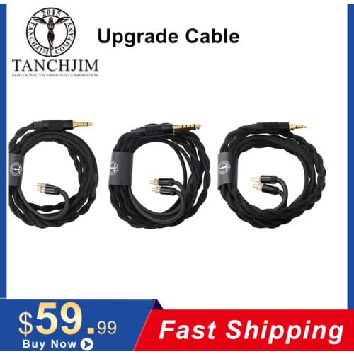 Original Upgrade Cable for TANCHJIM Oxygen HiFi Earphone 4 Shares 5N OCC 2Pin 0.78mm (3.5mm audio 2.5mm balanced 4.4mm balanced)