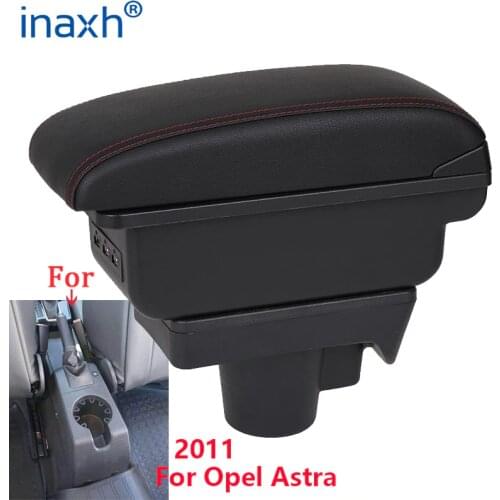 For Opel Astra Armrest Box Opel Astra H Car Armrest 2011 interior refitting accessories Storage box USB Easy to install