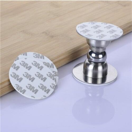 Vacclo Stainless Steel Sliver Magnetic Door Stopper Holder Noiseless Door Catch Holder Home Hardware for Bedroom Bathroom