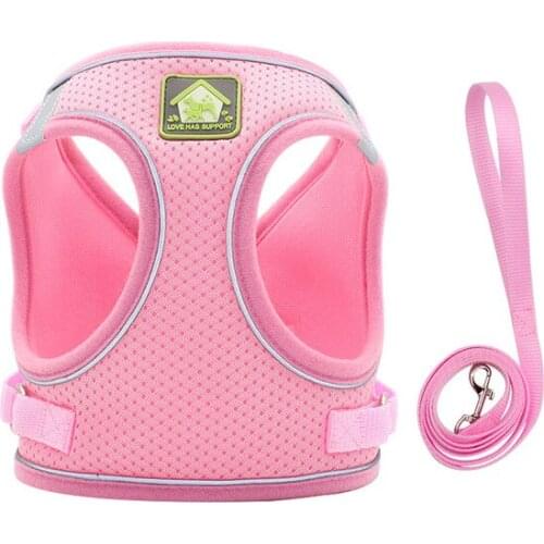 Dog Harness Breathable Mesh Pet Puppy Cat Harness Reflective Chihuahua Yorkies Harness Vest Adjustable For Small Medium Dogs