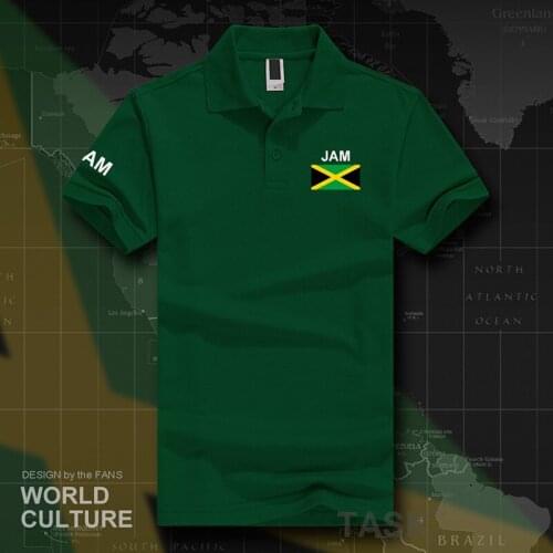 Jamaica polo shirts men short sleeve white brands printed for country 2017 cotton nation team flag new fashion JAM Jamaican