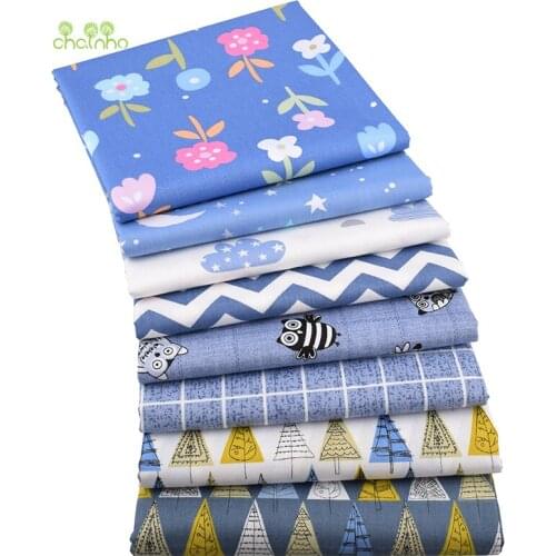 Chainho,Stars & Forest Series,Printed Twill Cotton Fabric,For DIY Quilting Sewing Baby&Children Sheet,Pillow,Cushion Material