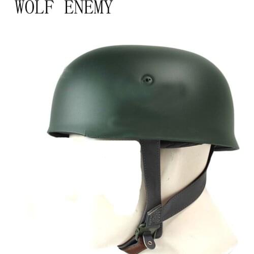 WWII German Fallschirmjager M38 Steel Helmet with Leather Liner Grey Paratrooper Helmet World War 2 German M38 Helmet