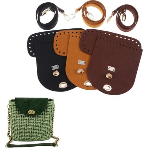 2021 Artificial Leather Shoulder Bag Bottom Strap Replacement for DIY Knitting Crochet Handbag Sewing Accessories
