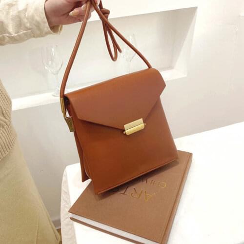 Shoulder Bag Female Designer Crossbody Bag Handbag Purse Backpack Women Bag Retro All-match Fashion 2021 PU Leather Solid Color