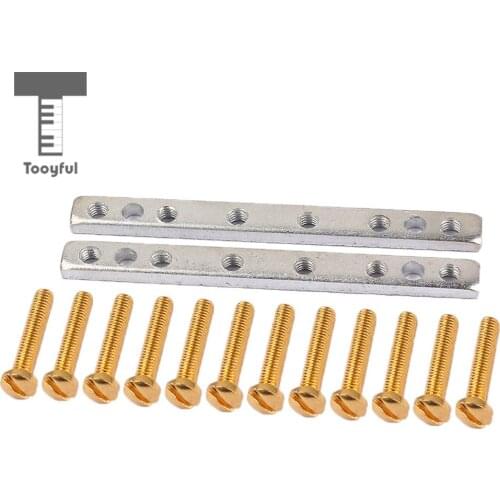 Tooyful 2pcs Metal Humbucker Pickup Spacer with Pickup Mounting Screws for Electric Guitar Parts 50mm