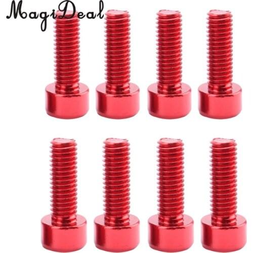 MagiDeal 8Pcs Aluminum Alloy Bolts Bicycle Water Bottle Cage Screws