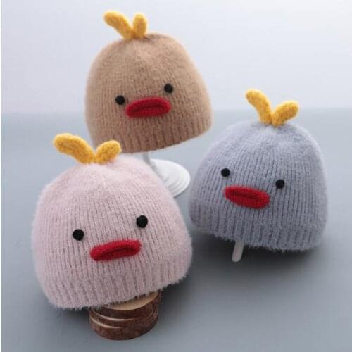 Knit Baby Hat Toddler Chick Beanie Hat Infant Girl Boy Winter Hat with Warm Soft Lining for 6~20 Months Baby