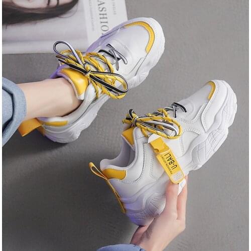 2021 new Fashion casual Korean womens shoes Womens platform breathable platform shoes Harajuku casual shoes women
