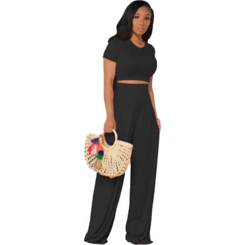 2019 women summer Casual Sportwear sleeve short tee top skinny pencil pants suits two piece set sporty tracksuit 3 color TS933