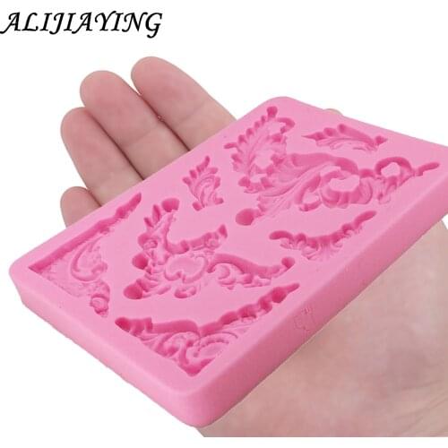 1Pcs Flower Border Lace Silicone Mold Fondant Mould Cake Decorating Tools Chocolate Molds, Sugarcraft, Kitchen Accessories D1241