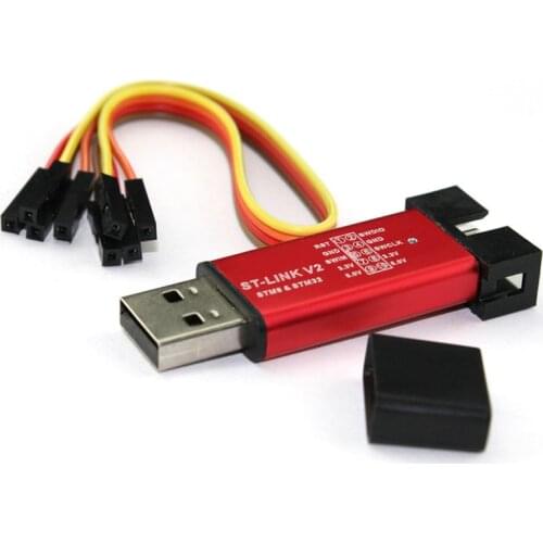 1PCS ST LINK Stlink ST-Link V2 Mini STM8 STM32 Simulator Download Programmer Programming With Cover and Cables