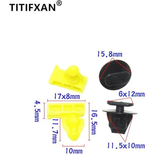 100PCS Auto fender guard wheel arch fixed clip for QX50 QX70 X-Trail Murano Qashqai plastic fastener