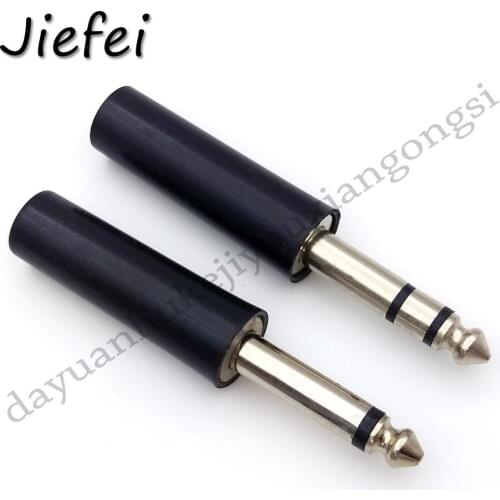 20-200Pcs New 6.35mm Male Mono / Stereo Jack Audio Plug Connector Jack Adapter 1/4 Inch TS audio phono tone TS guitar cable plug