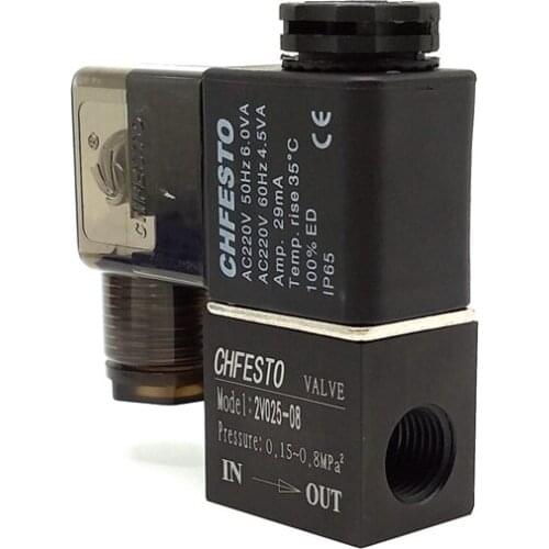 2V025-08 1/4'' Normally Closed 2/2 Way Pneumatic Air Solenoid Valve